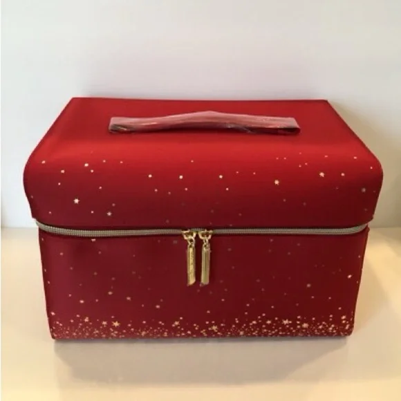 Estee Lauder Red Travel Bag set New lipsticks and Mascara New - Picture 2 of 10